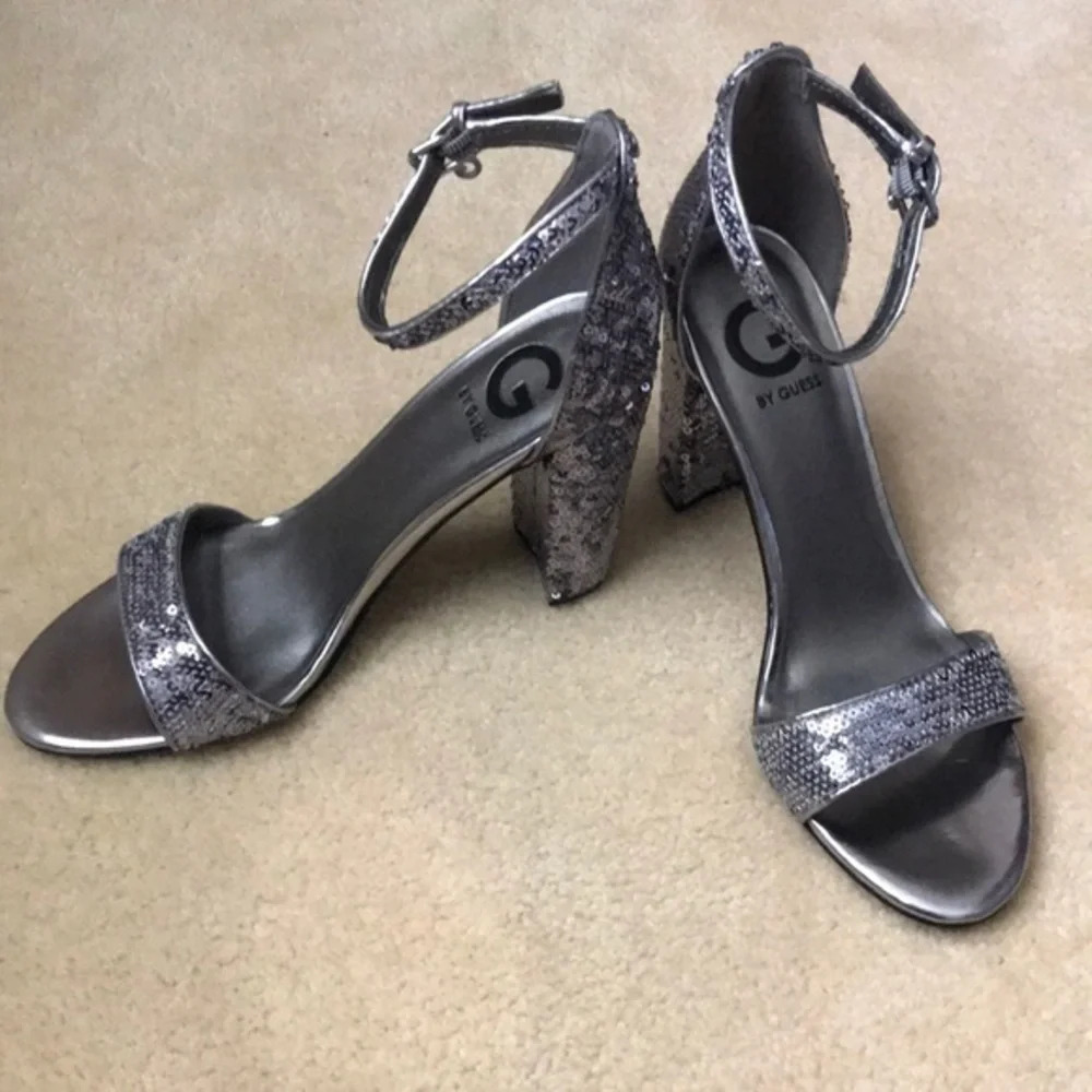 ⭐️ G by Guess silver dressy sandals ⭐️​